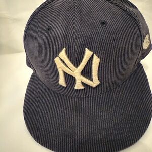 Navy Blue Corduroy Cap